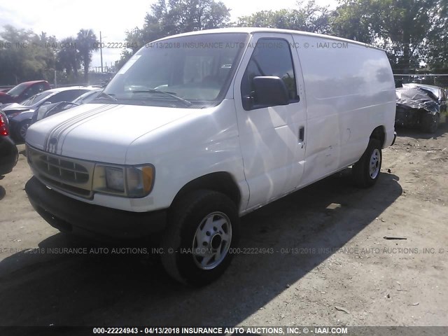 1FTNE2421YHA45086 - 2000 FORD ECONOLINE E250 VAN WHITE photo 2