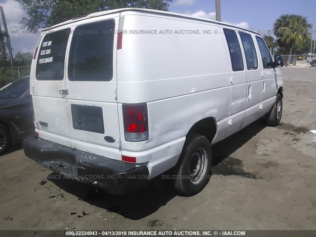 1FTNE2421YHA45086 - 2000 FORD ECONOLINE E250 VAN WHITE photo 4