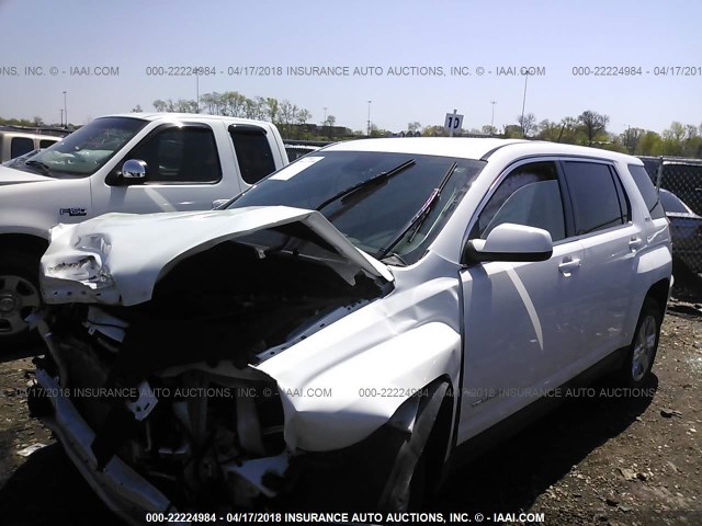 2GKALMEK3G6268849 - 2016 GMC TERRAIN SLE WHITE photo 2