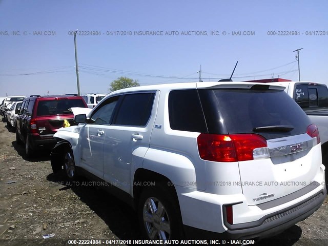 2GKALMEK3G6268849 - 2016 GMC TERRAIN SLE WHITE photo 3