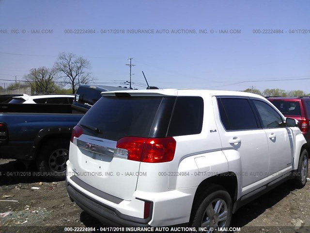 2GKALMEK3G6268849 - 2016 GMC TERRAIN SLE WHITE photo 4