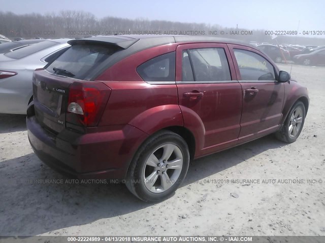 1B3CB4HA6AD650541 - 2010 DODGE CALIBER SXT RED photo 4