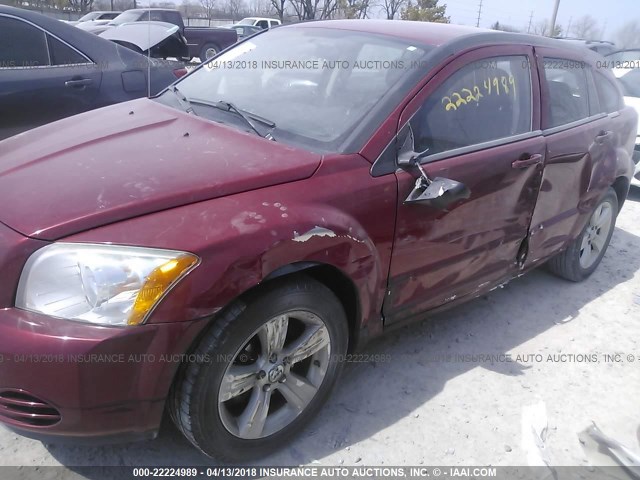 1B3CB4HA6AD650541 - 2010 DODGE CALIBER SXT RED photo 6