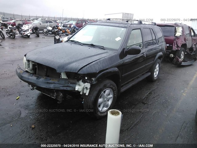 JN8DR09Y11W597484 - 2001 NISSAN PATHFINDER LE/SE/XE BLACK photo 2