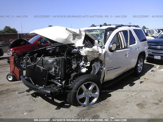 1GNSCCE0XCR303062 - 2012 CHEVROLET TAHOE C1500 LTZ WHITE photo 2