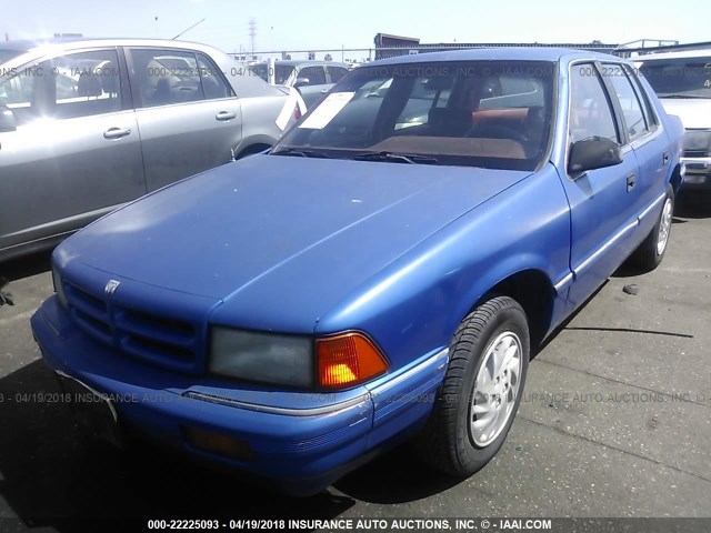 1B3AA46K8RF301127 - 1994 DODGE SPIRIT BLUE photo 2