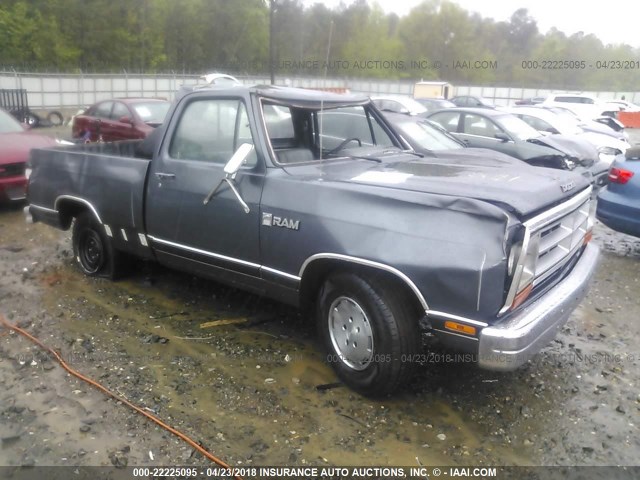 1B7FD04H7HS490631 - 1987 DODGE D-SERIES D100 GRAY photo 1