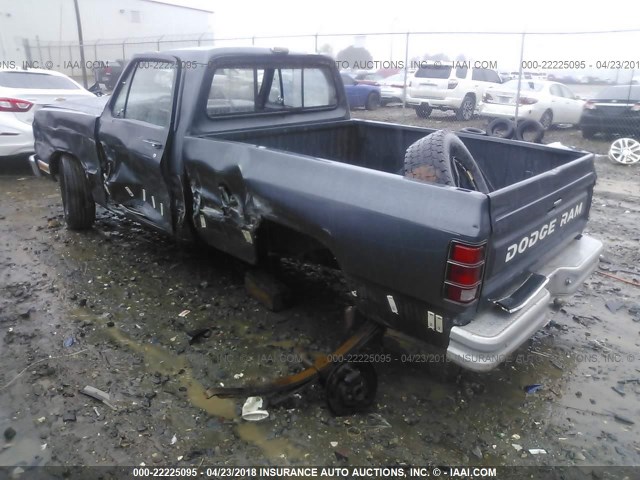 1B7FD04H7HS490631 - 1987 DODGE D-SERIES D100 GRAY photo 3