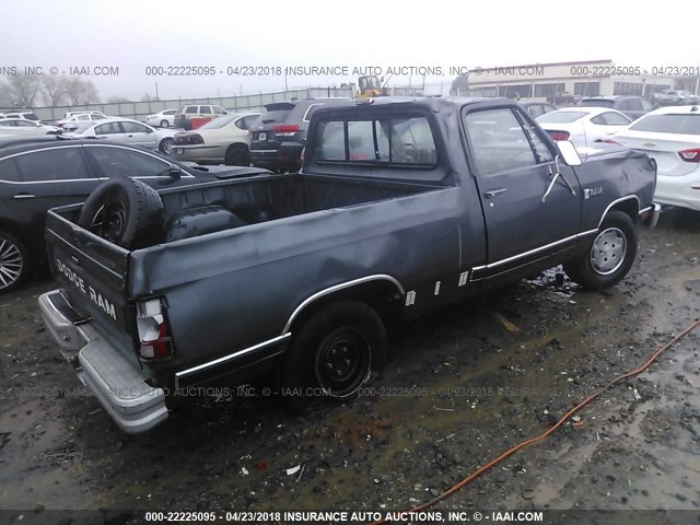 1B7FD04H7HS490631 - 1987 DODGE D-SERIES D100 GRAY photo 4