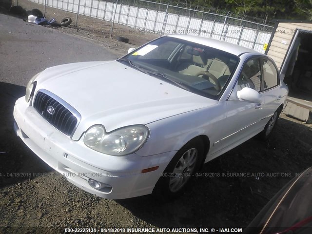 KMHWF35H85A134261 - 2005 HYUNDAI SONATA GLS/LX WHITE photo 2