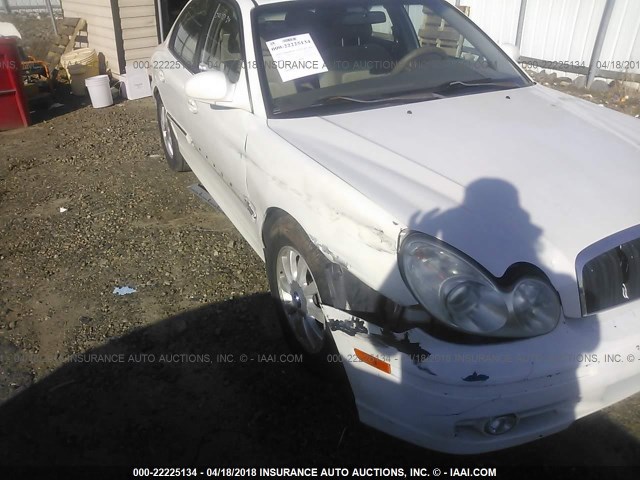 KMHWF35H85A134261 - 2005 HYUNDAI SONATA GLS/LX WHITE photo 6