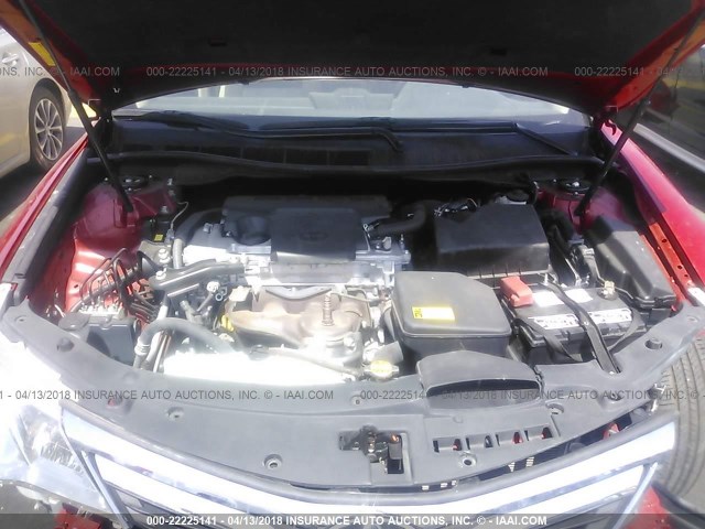 4T4BF1FK6CR182730 - 2012 TOYOTA CAMRY SE/LE/XLE RED photo 10