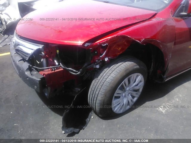 4T4BF1FK6CR182730 - 2012 TOYOTA CAMRY SE/LE/XLE RED photo 6