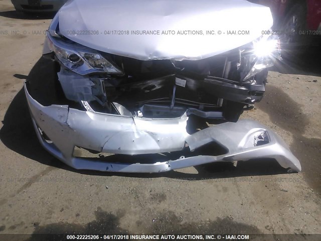 4T4BF1FK0DR281593 - 2013 TOYOTA CAMRY L/SE/LE/XLE SILVER photo 6