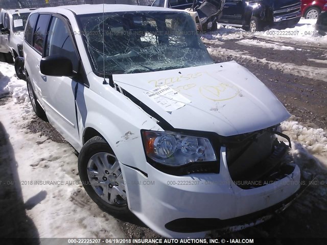 2C4RDGBG8GR145379 - 2016 DODGE GRAND CARAVAN SE WHITE photo 1