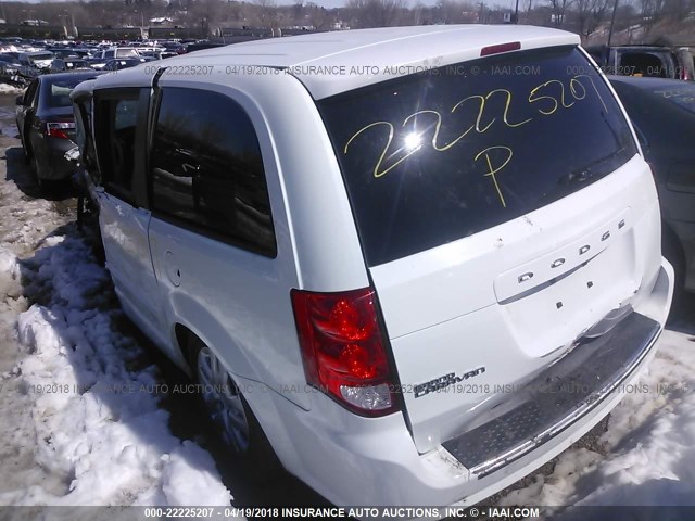 2C4RDGBG8GR145379 - 2016 DODGE GRAND CARAVAN SE WHITE photo 3