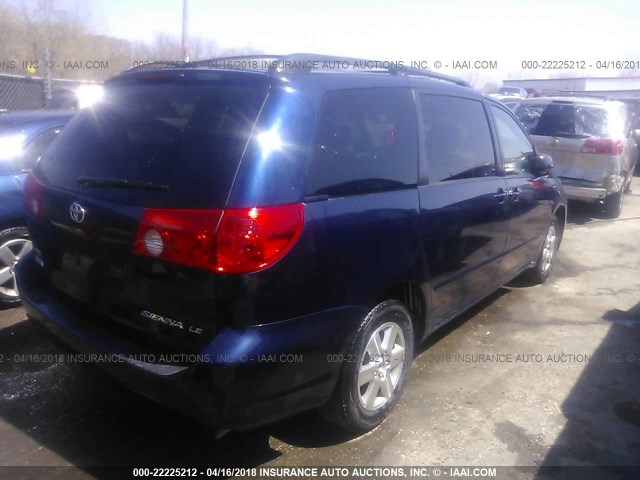 5TDZK23C47S079599 - 2007 TOYOTA SIENNA CE/LE Dark Blue photo 4