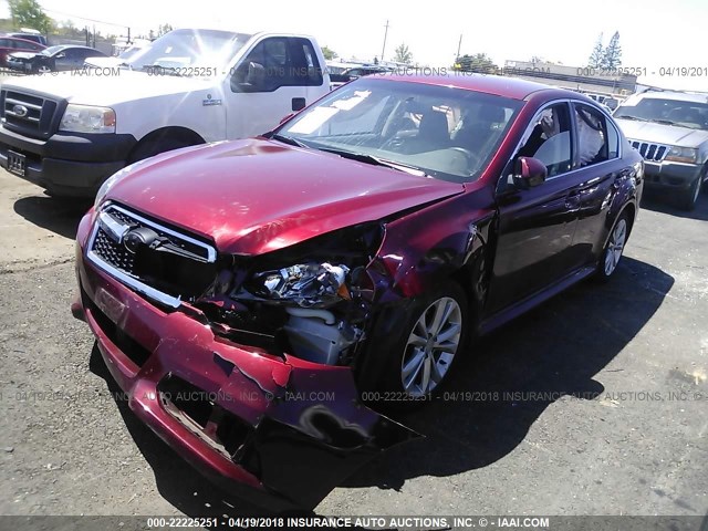 4S3BMBC65D3048848 - 2013 SUBARU LEGACY 2.5I PREMIUM RED photo 2