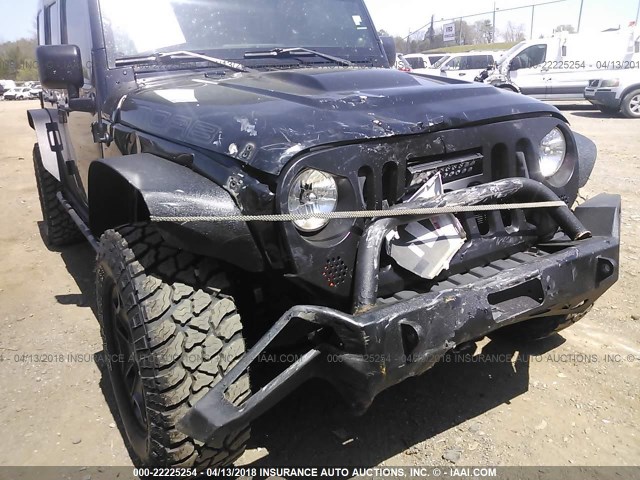 1C4BJWEG8DL565101 - 2013 JEEP WRANGLER UNLIMITE SAHARA BLACK photo 6