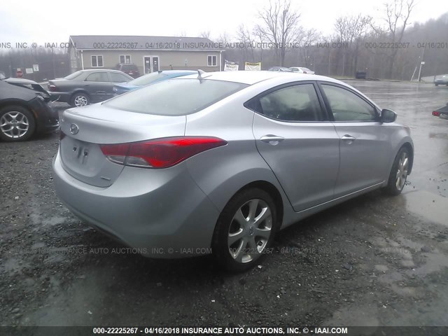 5NPDH4AE7BH051643 - 2011 HYUNDAI ELANTRA GLS/LIMITED SILVER photo 4