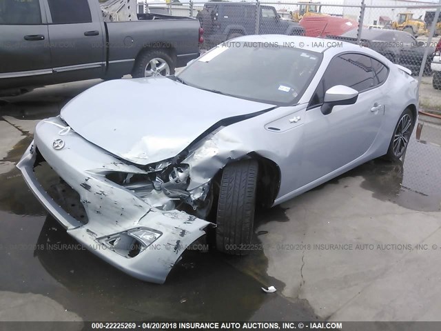 JF1ZNAA19D2732357 - 2013 TOYOTA SCION FR-S SILVER photo 2