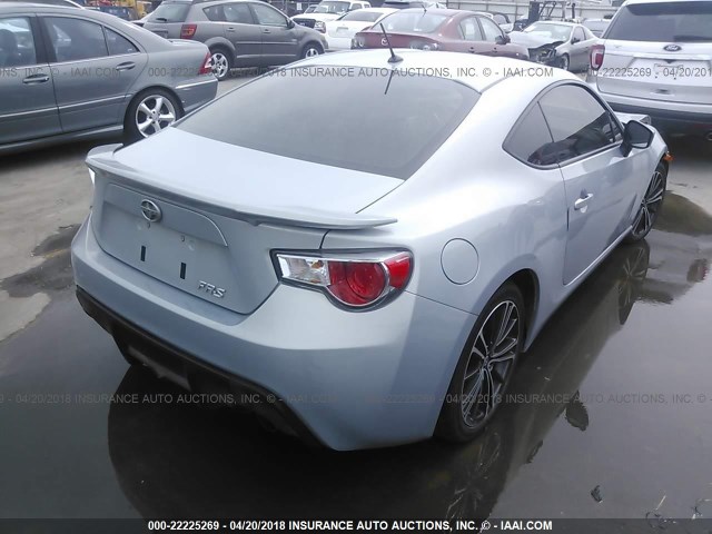 JF1ZNAA19D2732357 - 2013 TOYOTA SCION FR-S SILVER photo 4