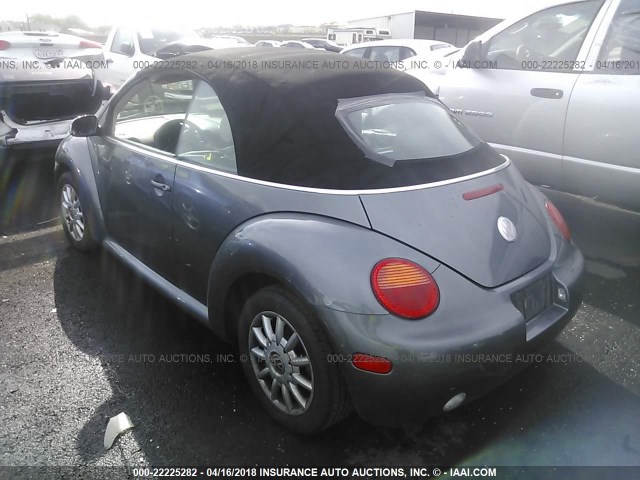 3VWCM31Y95M316568 - 2005 VOLKSWAGEN NEW BEETLE GLS GRAY photo 3