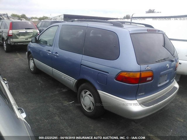 4T3ZF13C2XU166849 - 1999 TOYOTA SIENNA LE/XLE BLUE photo 3