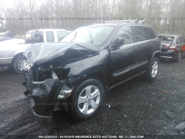 1J4RR4GG4BC542754 - 2011 JEEP GRAND CHEROKEE LAREDO BLACK photo 2