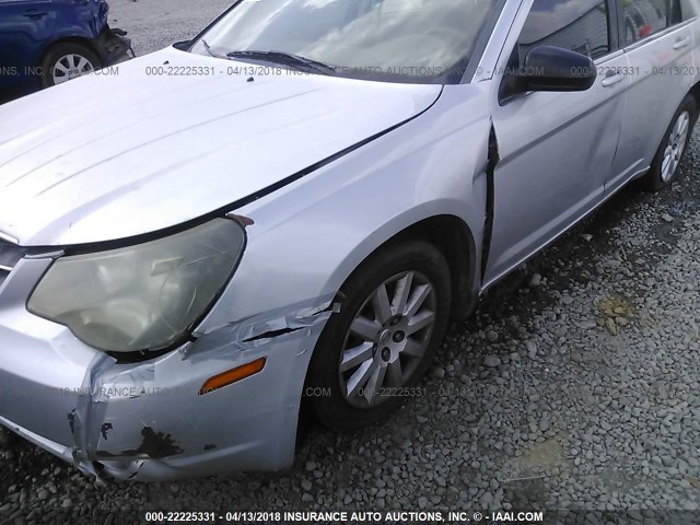 1C3LC46K87N609536 - 2007 CHRYSLER SEBRING SILVER photo 6