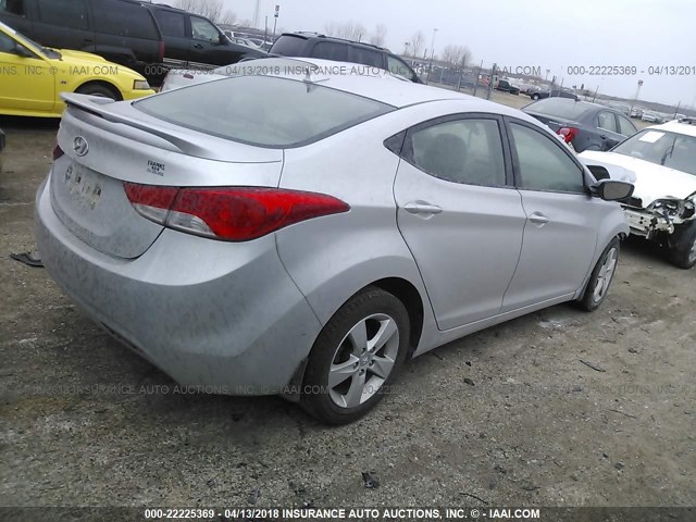 5NPDH4AE5DH432975 - 2013 HYUNDAI ELANTRA GLS/LIMITED SILVER photo 4