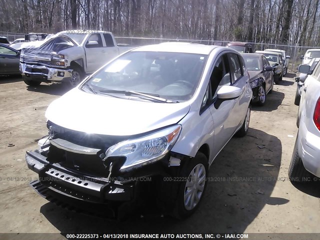 3N1CE2CP1FL438124 - 2015 NISSAN VERSA NOTE S/S PLUS/SV/SL/SR SILVER photo 2