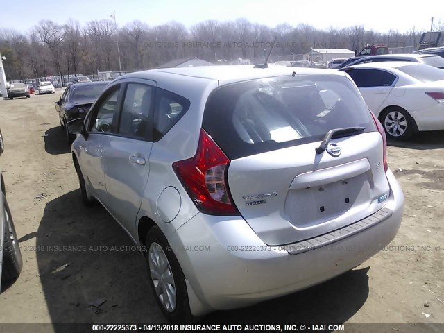 3N1CE2CP1FL438124 - 2015 NISSAN VERSA NOTE S/S PLUS/SV/SL/SR SILVER photo 3