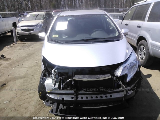 3N1CE2CP1FL438124 - 2015 NISSAN VERSA NOTE S/S PLUS/SV/SL/SR SILVER photo 6