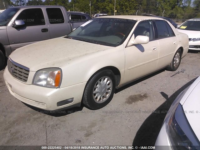 1G6KE57Y0YU280142 - 2000 CADILLAC DEVILLE DHS CREAM photo 2