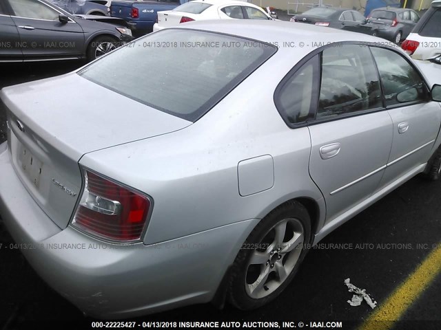 4S3BL616577210410 - 2007 SUBARU LEGACY 2.5I SILVER photo 4