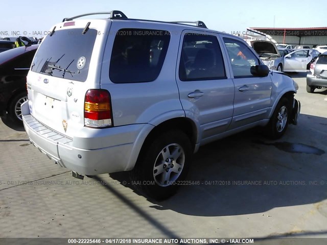 1FMYU04135KC73628 - 2005 FORD ESCAPE LIMITED SILVER photo 4