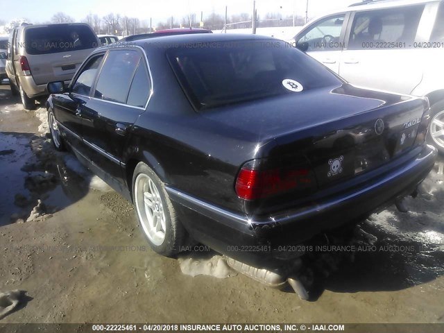 WBAGJ8320VDM05344 - 1997 BMW 740 IL BLACK photo 3