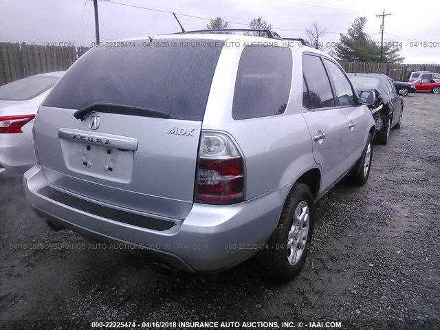 2HNYD18844H508393 - 2004 ACURA MDX TOURING SILVER photo 4