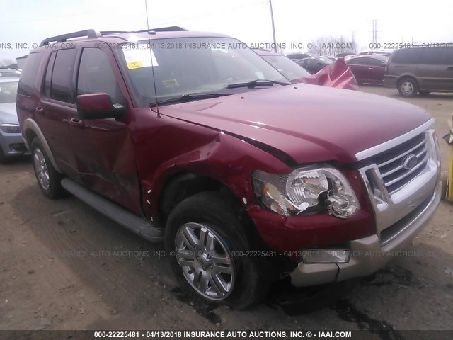 1FMEU7E82AUA07779 - 2010 FORD EXPLORER EDDIE BAUER RED photo 1