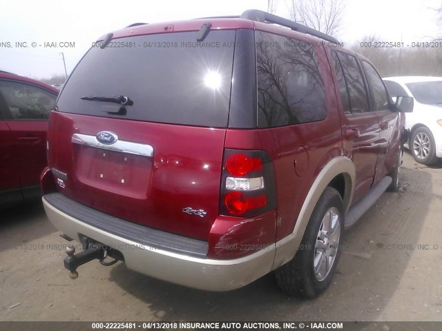 1FMEU7E82AUA07779 - 2010 FORD EXPLORER EDDIE BAUER RED photo 4