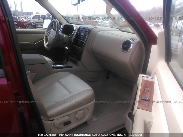 1FMEU7E82AUA07779 - 2010 FORD EXPLORER EDDIE BAUER RED photo 5