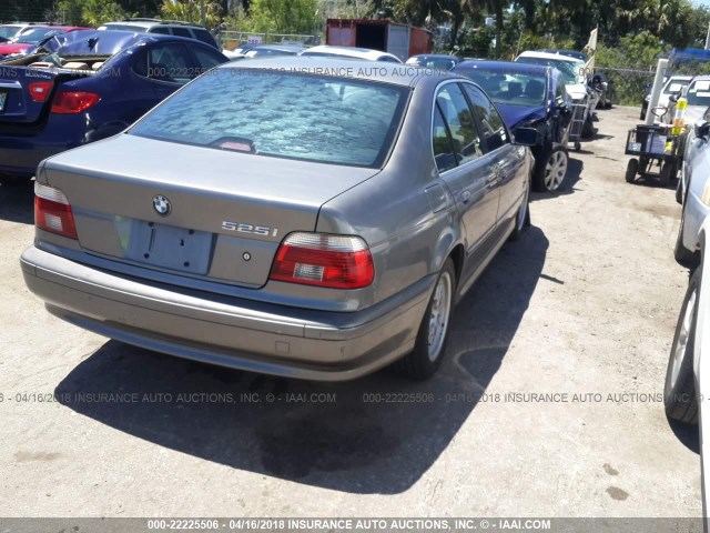 WBADT43472GY96366 - 2002 BMW 525 I AUTOMATIC GRAY photo 4