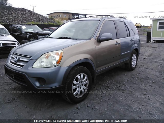 JHLRD78925C049832 - 2005 HONDA CR-V SE/EX GRAY photo 2