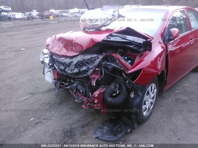 2T1BU4EEXDC094280 - 2013 TOYOTA COROLLA S/LE RED photo 6