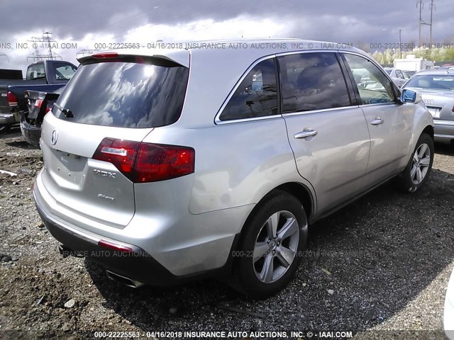 2HNYD2H42BH517187 - 2011 ACURA MDX TECHNOLOGY SILVER photo 4