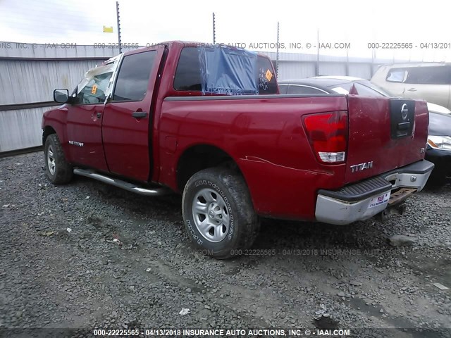 1N6BA07B26N571883 - 2006 NISSAN TITAN XE/SE/LE RED photo 3