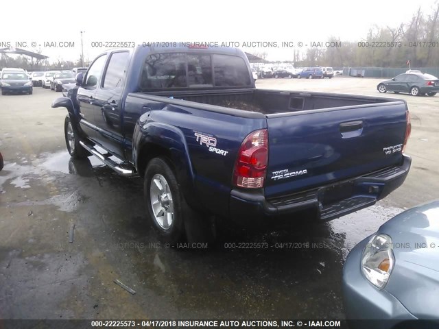 3TMKU72N78M017921 - 2008 TOYOTA TACOMA DBL CAB PRERUNNER LNG BED Dark Blue photo 3