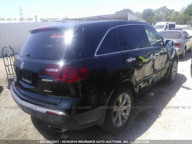 2HNYD2H52AH517343 - 2010 ACURA MDX ADVANCE BLACK photo 4