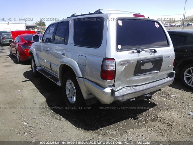 JT3HN87R5Y0264421 - 2000 TOYOTA 4RUNNER LIMITED SILVER photo 3